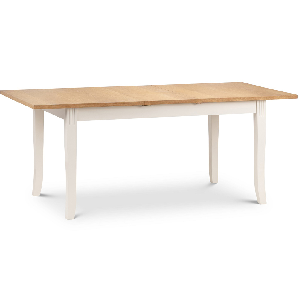 Julian Bowen Davenport Extending Dining Table Oak and Ivory Image 2