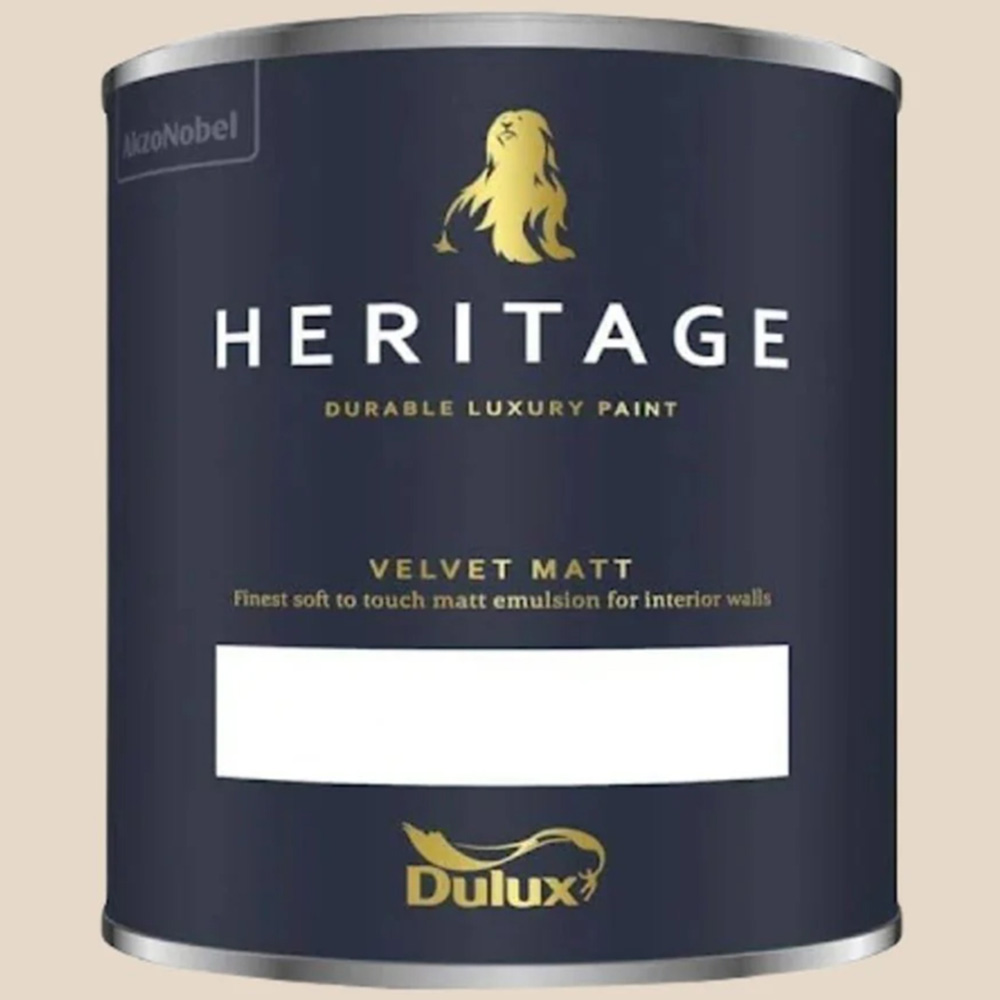 Dulux Heritage Walls and Ceilings York White Velvet Matt Emulsion Paint 1L Image 2