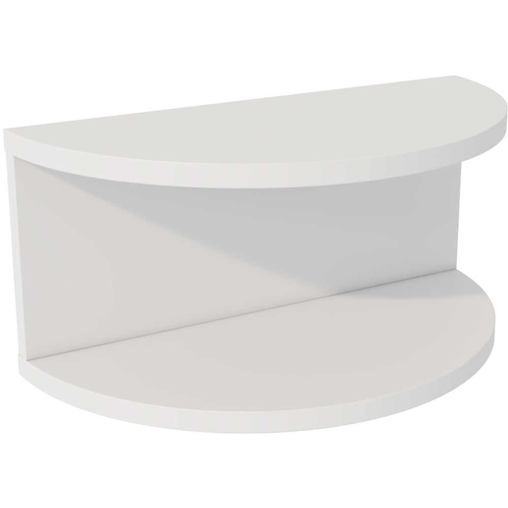 Decorotika Bella Single Shelf White Floating Bedside Table Image 2