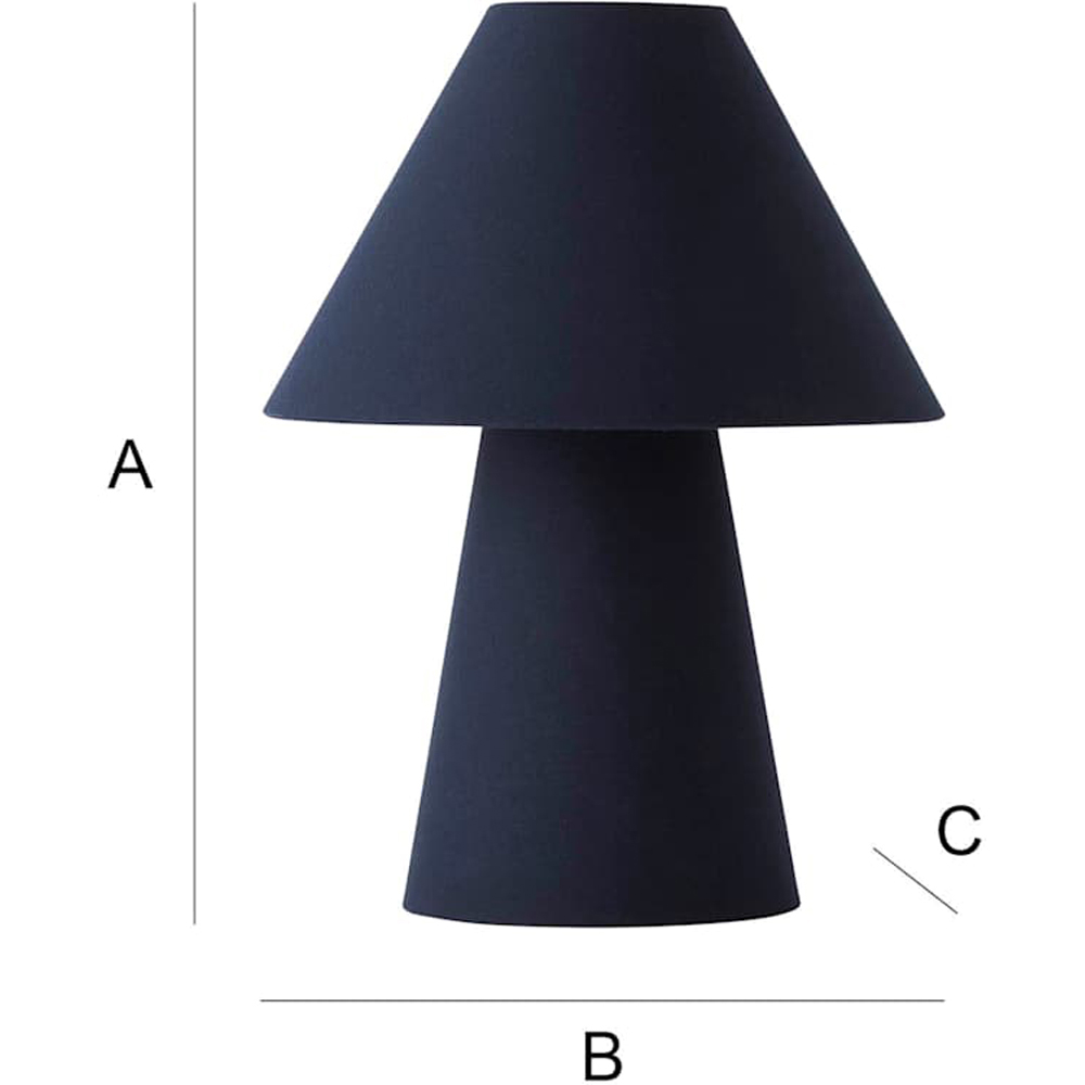 ValueLights Freddie Navy Tapered Shade Table Lamp and Bulb Image 7