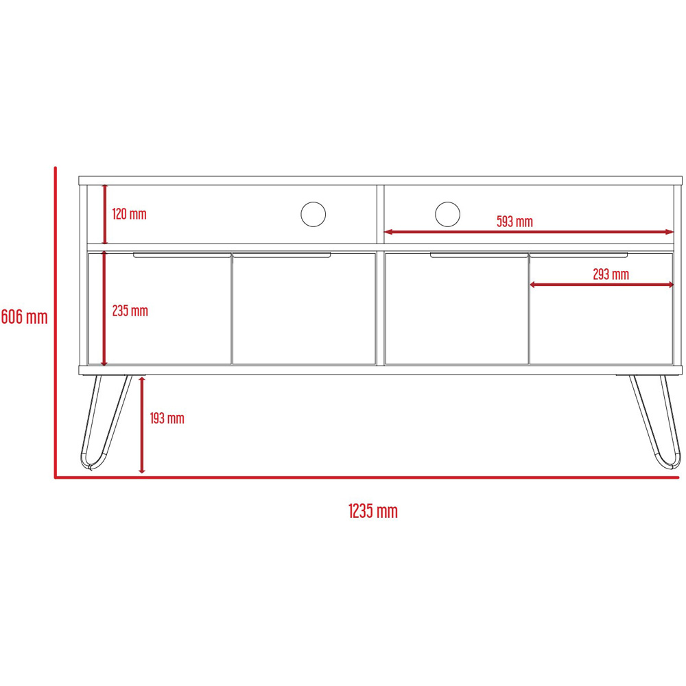Core Products Nevada 4 Doors Smoke Oak Effect TV Unit Image 5