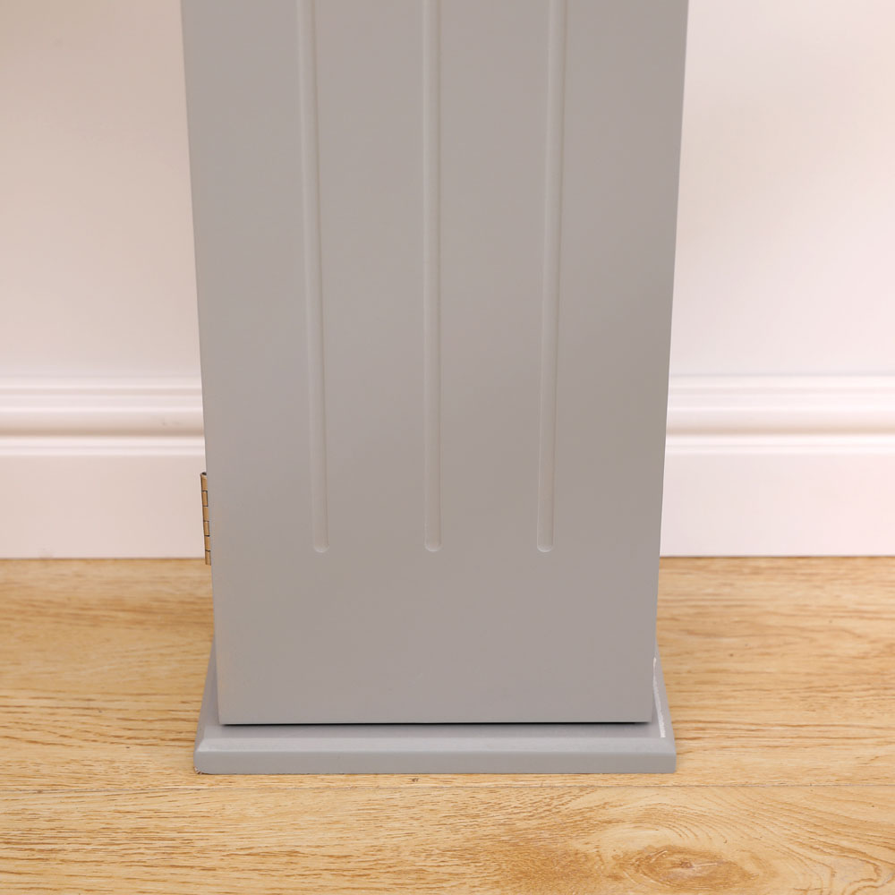 FurnitureHMD 3 Door Grey Fireplace Surround Edge Storage Unit Image 6