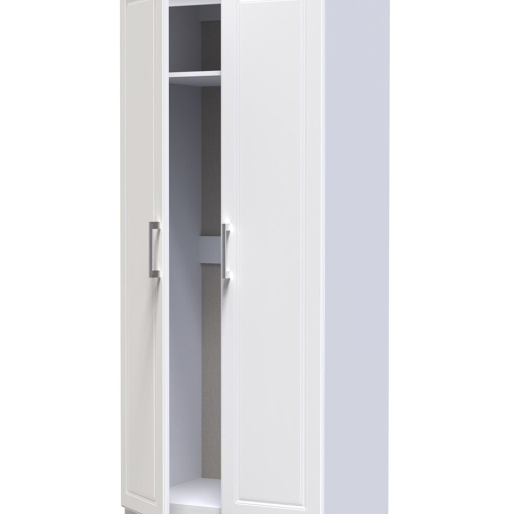 Crowndale Kent Ready Assembled 2 Door White Ash and Modern Oak Wardrobe Image 6