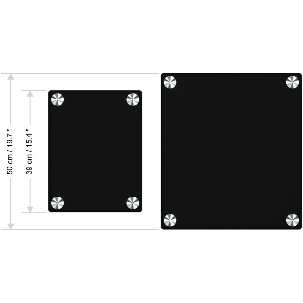 AVF Black Glass and Chrome Nest of Tables Set of 2 Image 8