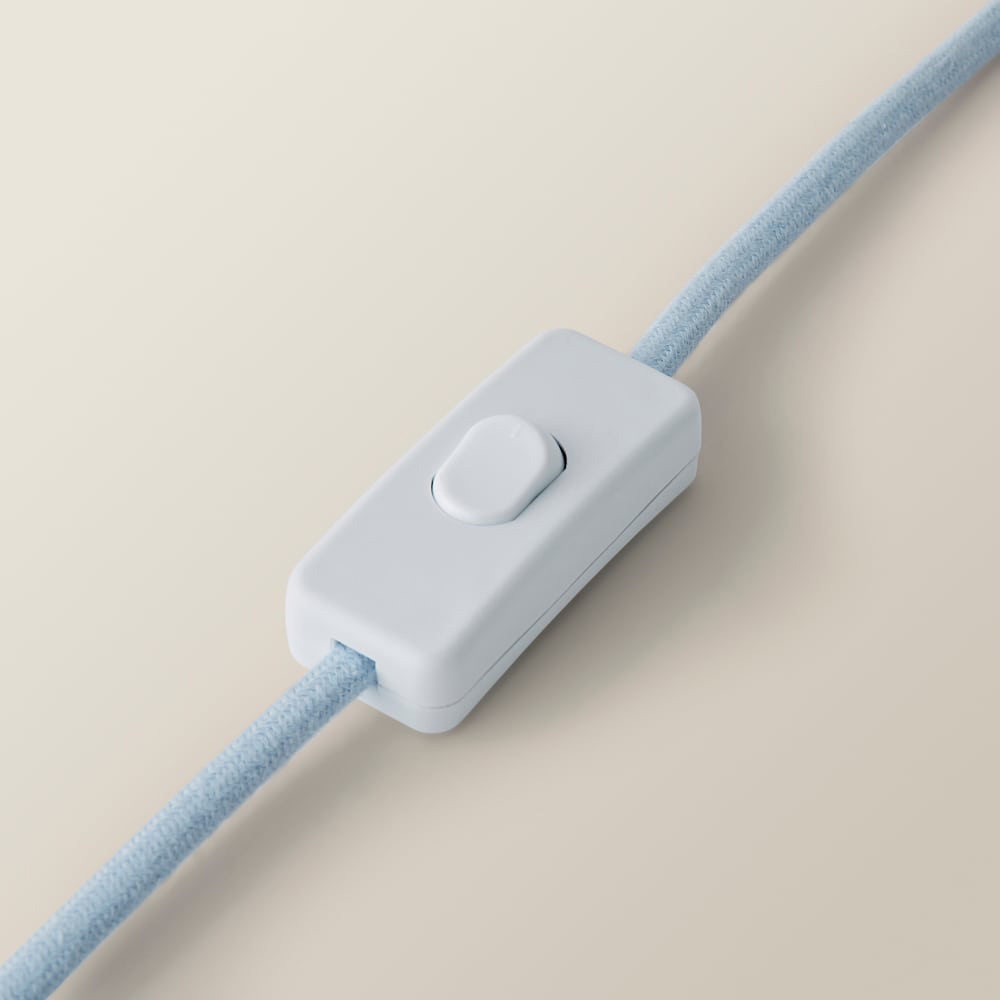 ValueLights Leaf Pleated Shade Pastel Blue Bobbin LED Table Lamp with Bulb Image 6