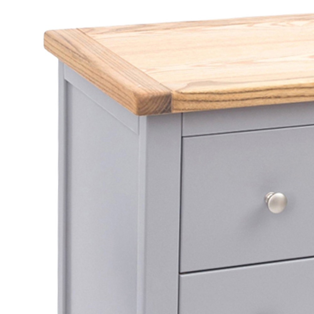 Cabinet Bits Rocca 4 Drawer Dark Grey Chrome Knob Chest of Drawers Image 6