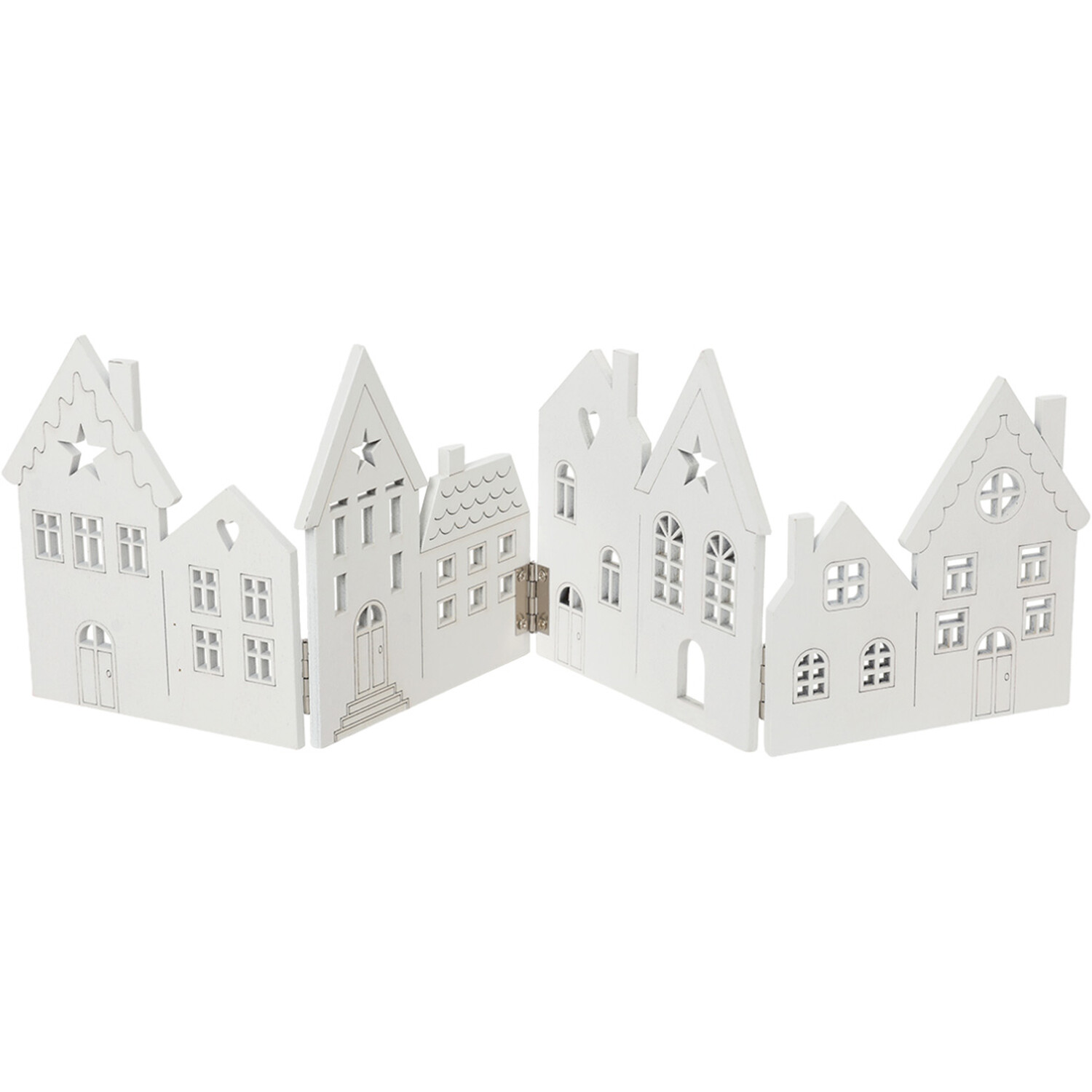 Folding Christmas House Scene White Image 1