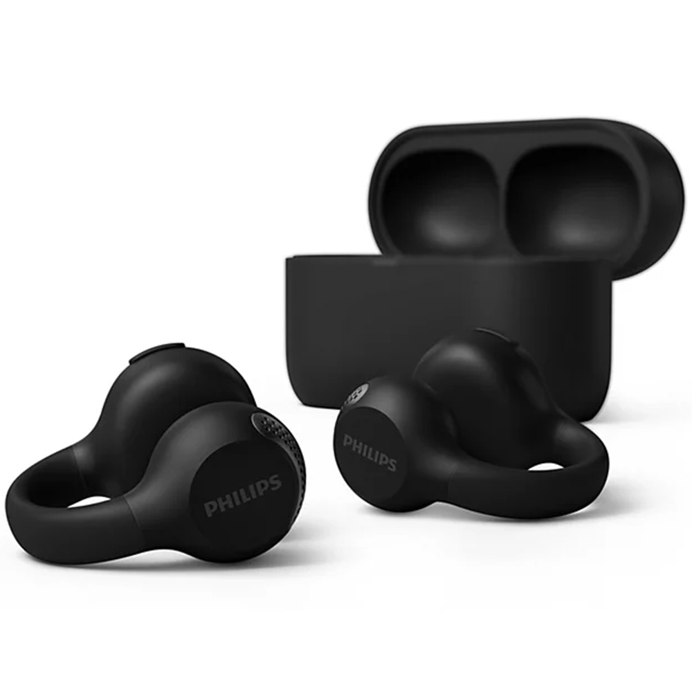 Philips TAQ2000 Black Ear Cuff Style True Wireless Open Ear Multipoint Earbuds Image 4