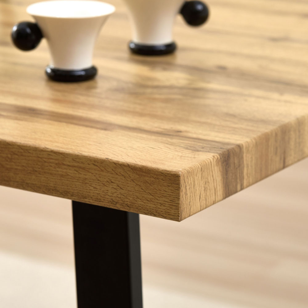Indoor Living 6 Seater Black Colorado Oak Dining Table Image 3