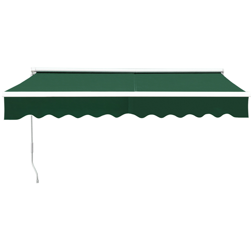 Living and Home Green Retractable Awning Manual Sunshade 3 x 2.5m Image 3