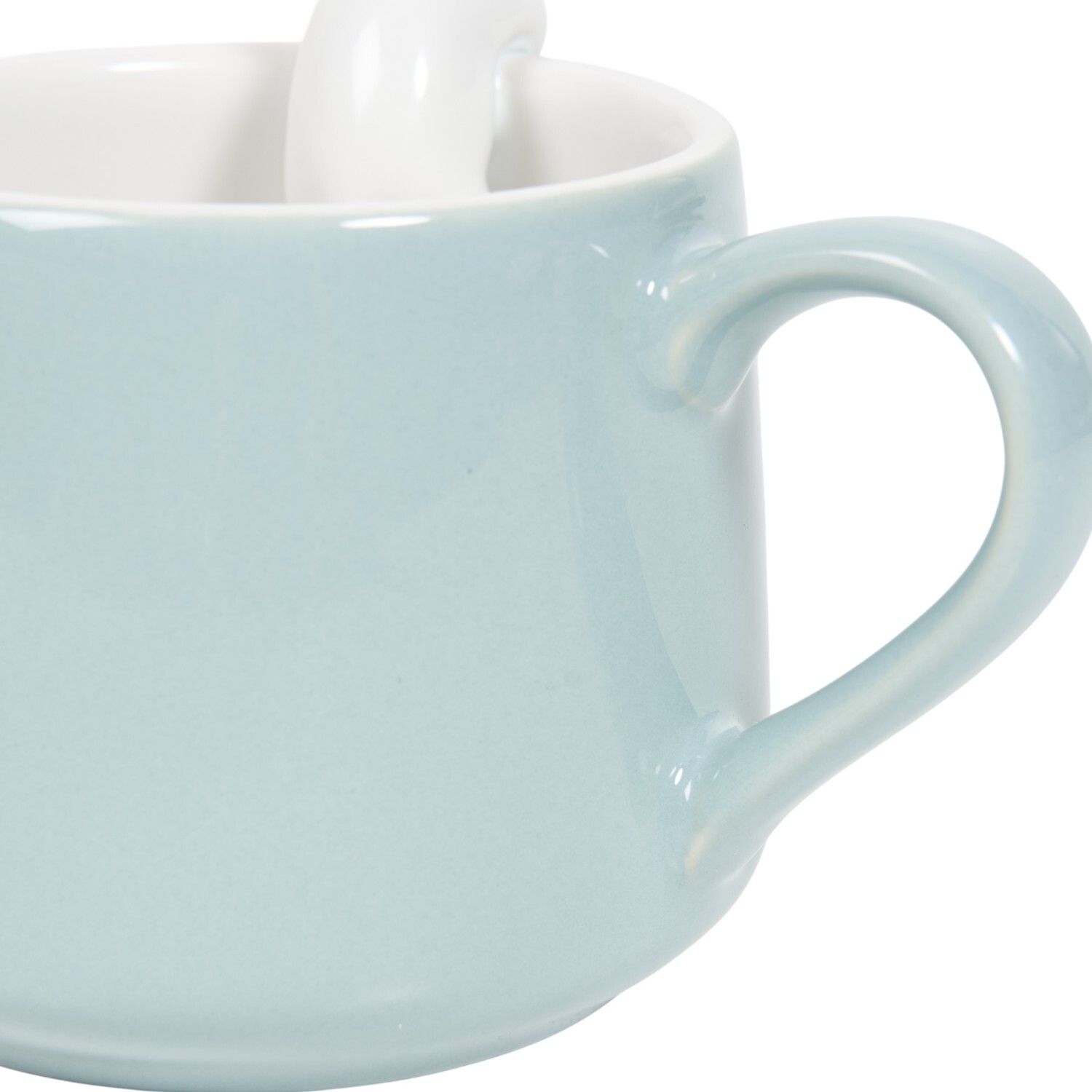 3D Cat Mug Blue Image 3