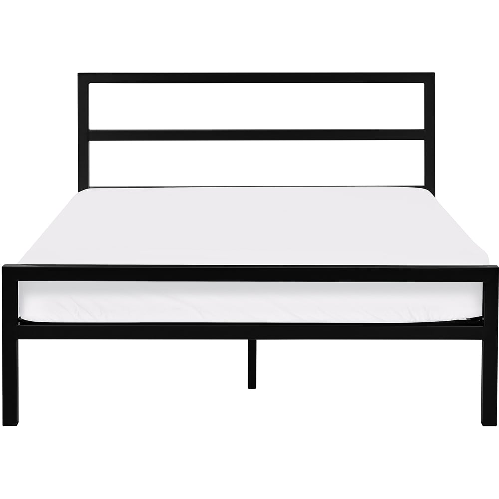Julian Bowen Soto Double Satin Black Metal Bed Frame Image 3