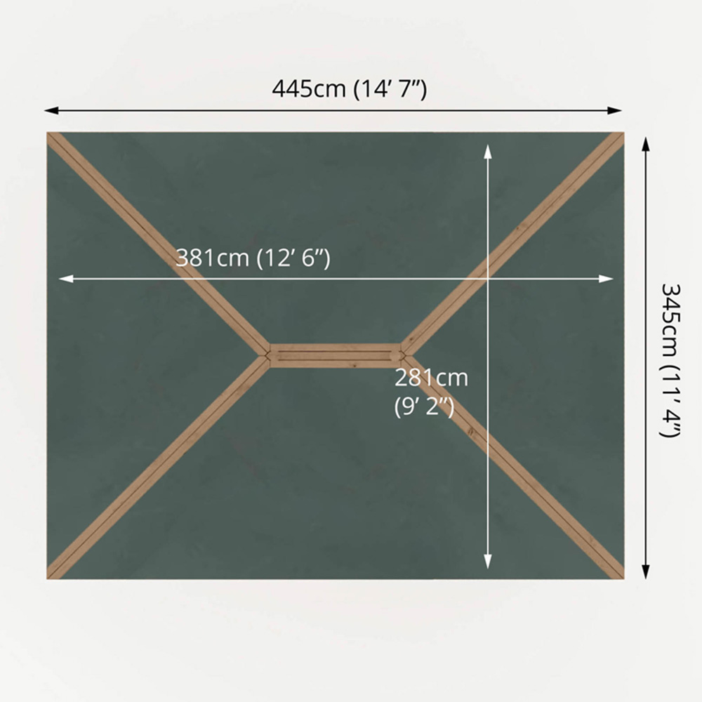 Mercia 3 x 4m Pressure Treated Traditional Gazebo Image 6