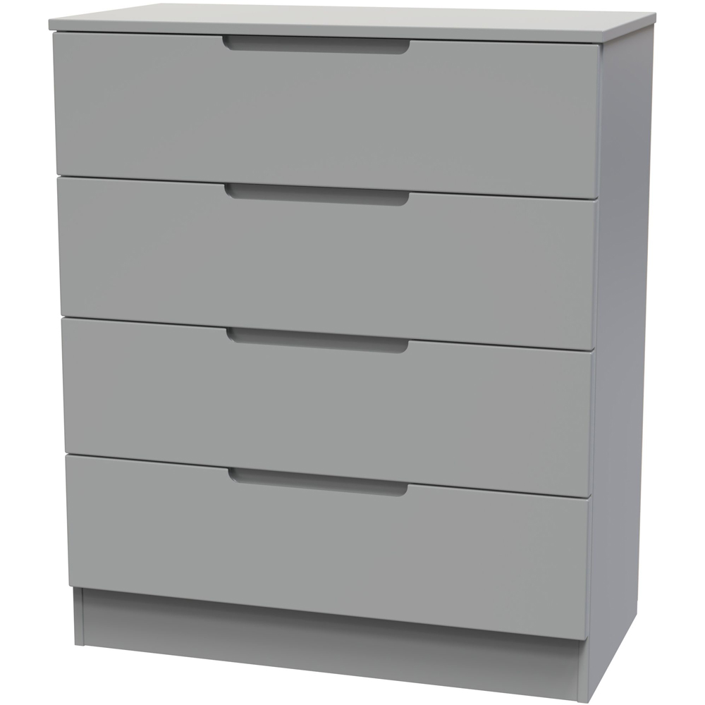 Crowndale Milan 4 Drawer Dusk Grey Chest of Drawers Ready Assembled Image 4