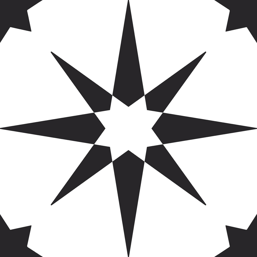 Floorpops Altair Black Peel and Stick Floor Tile 30.48 x 30.48cm 10 Pack Image 2