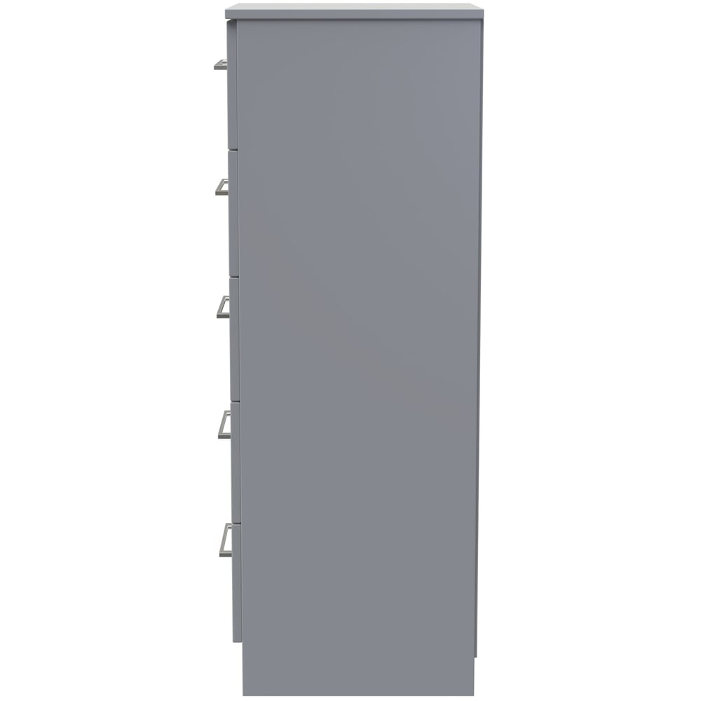 Crowndale Worcester 5 Drawer Uniform Grey and Dusk Grey Tallboy Ready Assembled Image 4