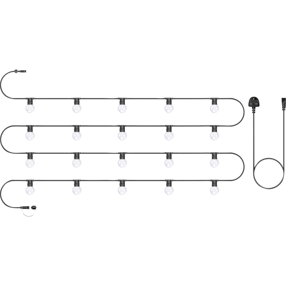 Eagle Connect Festoon 20 Cool White Clear Lamps LED String Light 10m Image 2