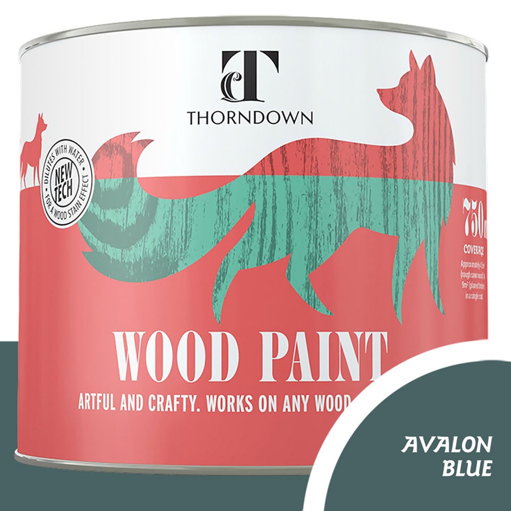Thorndown Avalon Blue Satin Wood Paint 750ml Image 4