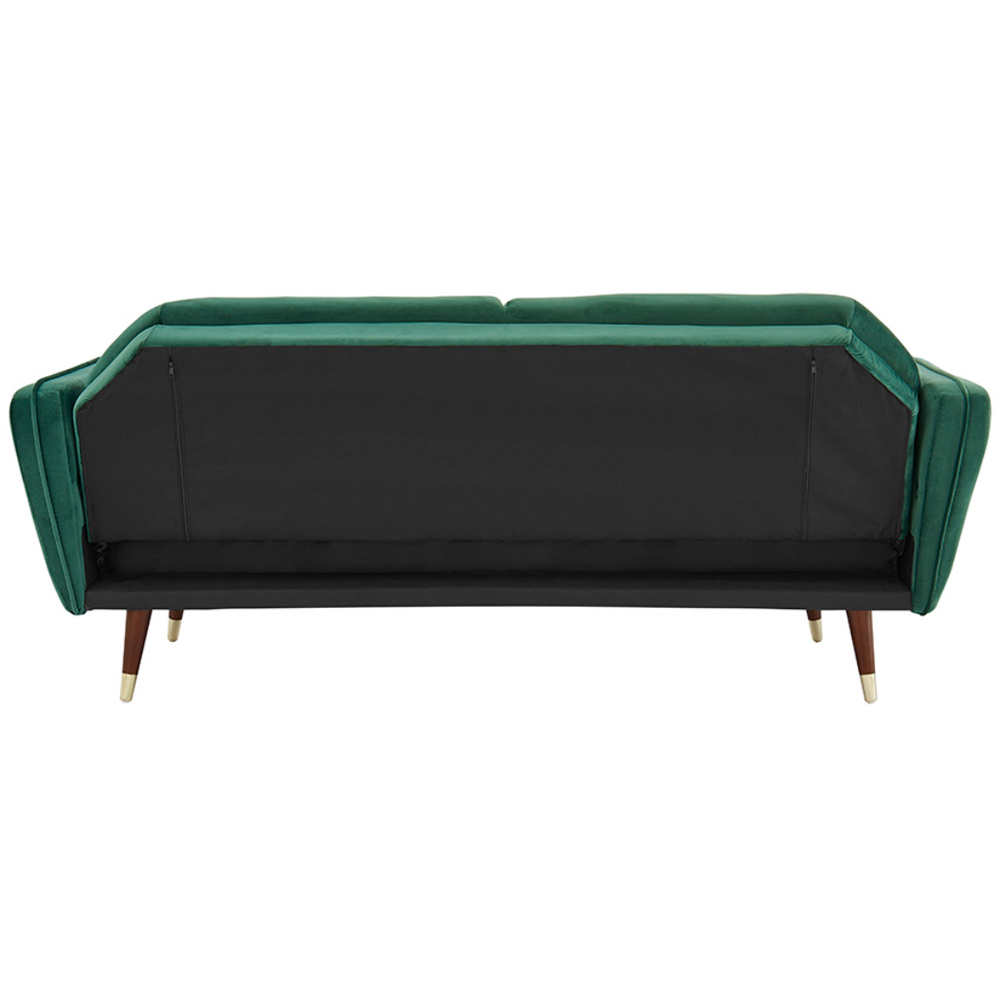 Home Detail Whitby Double Sleeper Dark Green Velvet Sofa Bed Image 4