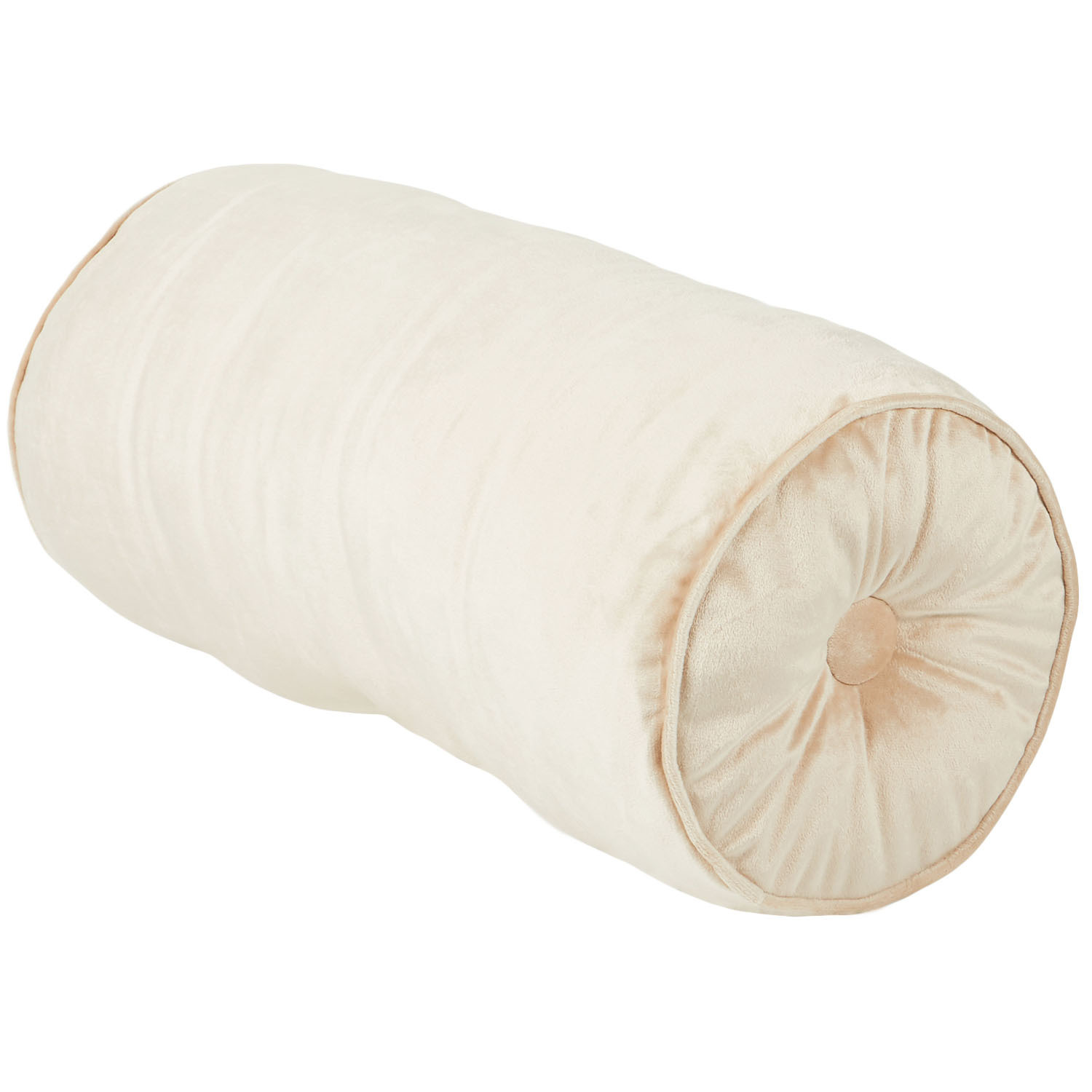 Velvet Bolster Cushion Natural Image 4