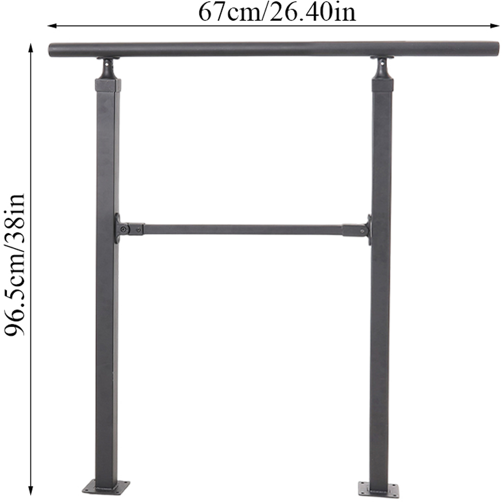 Living and Home Carbon Steel Stair 3 Step Handrail 67 x 96.5cm Image 8