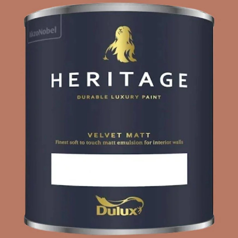 Dulux Heritage Walls and Ceilings Red Sand Velvet Matt Emulsion Paint 1L Image 2