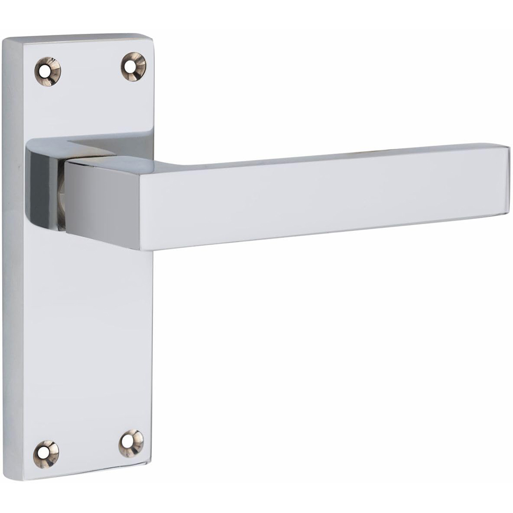 Golden Grace Silver Victorian Straight Delta Latch Door Handle 120 x 40mm Image 3