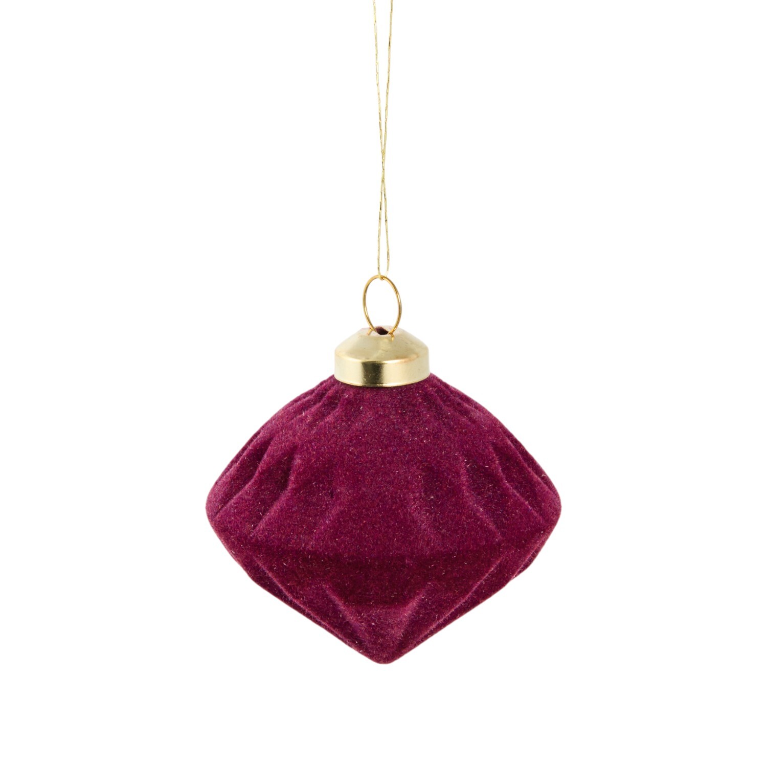 Pack of 35 Flocked Baubles Plum Image 2