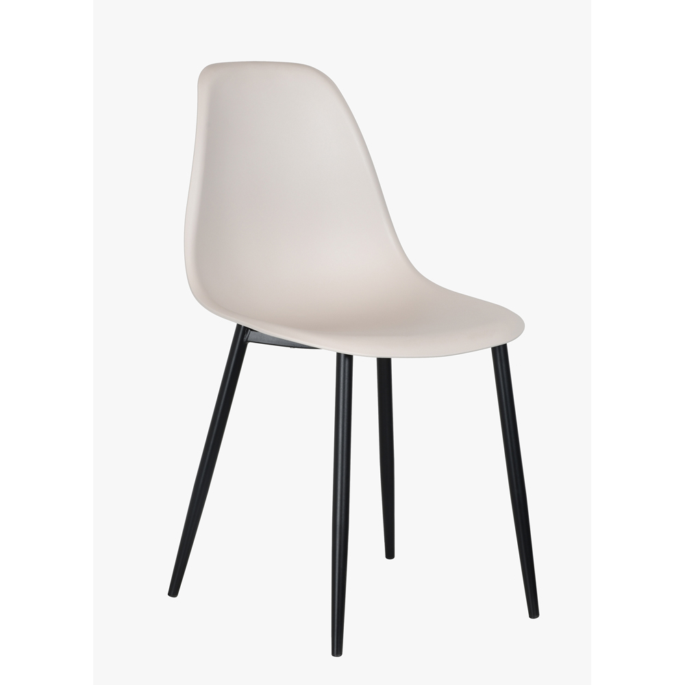 Core Products Aspen Set of 2 Calico and Black Curved Dining Chair Image 3