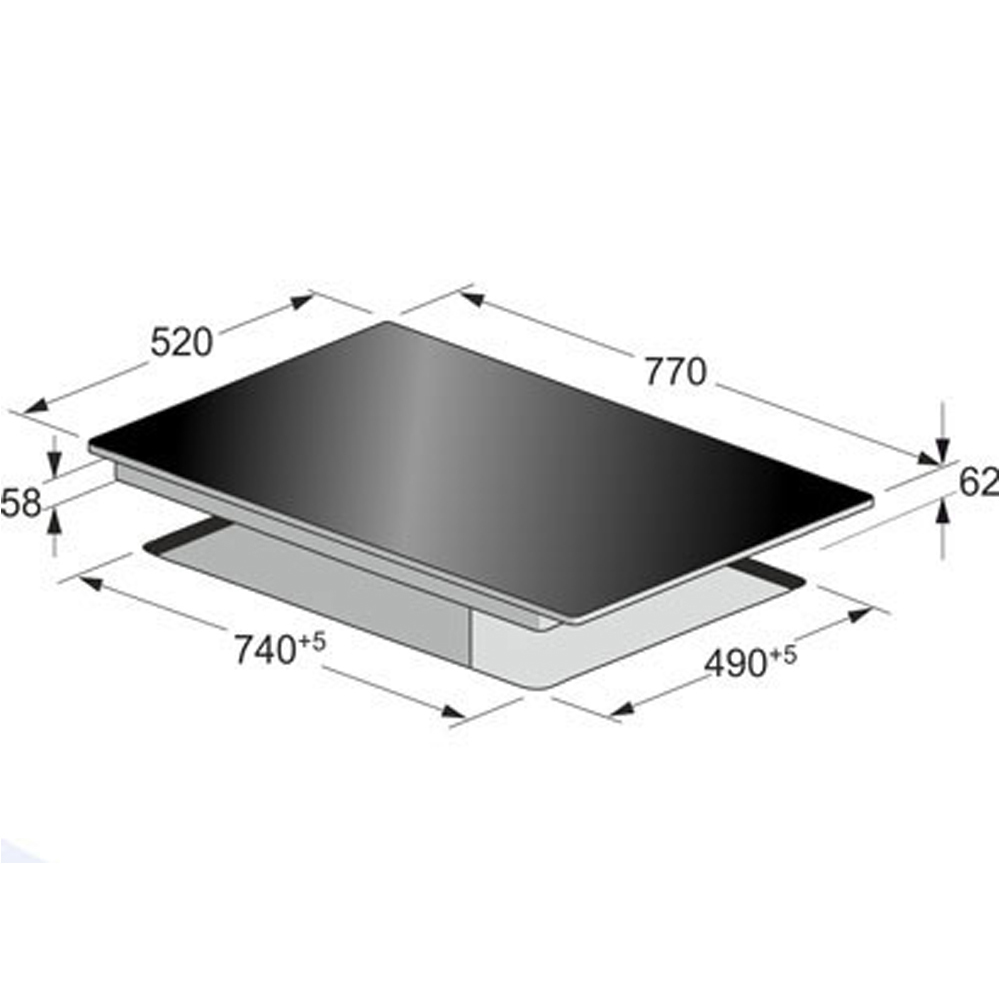 Kaiser Empire Black Glass Touch Control Induction Hob 77cm Image 5