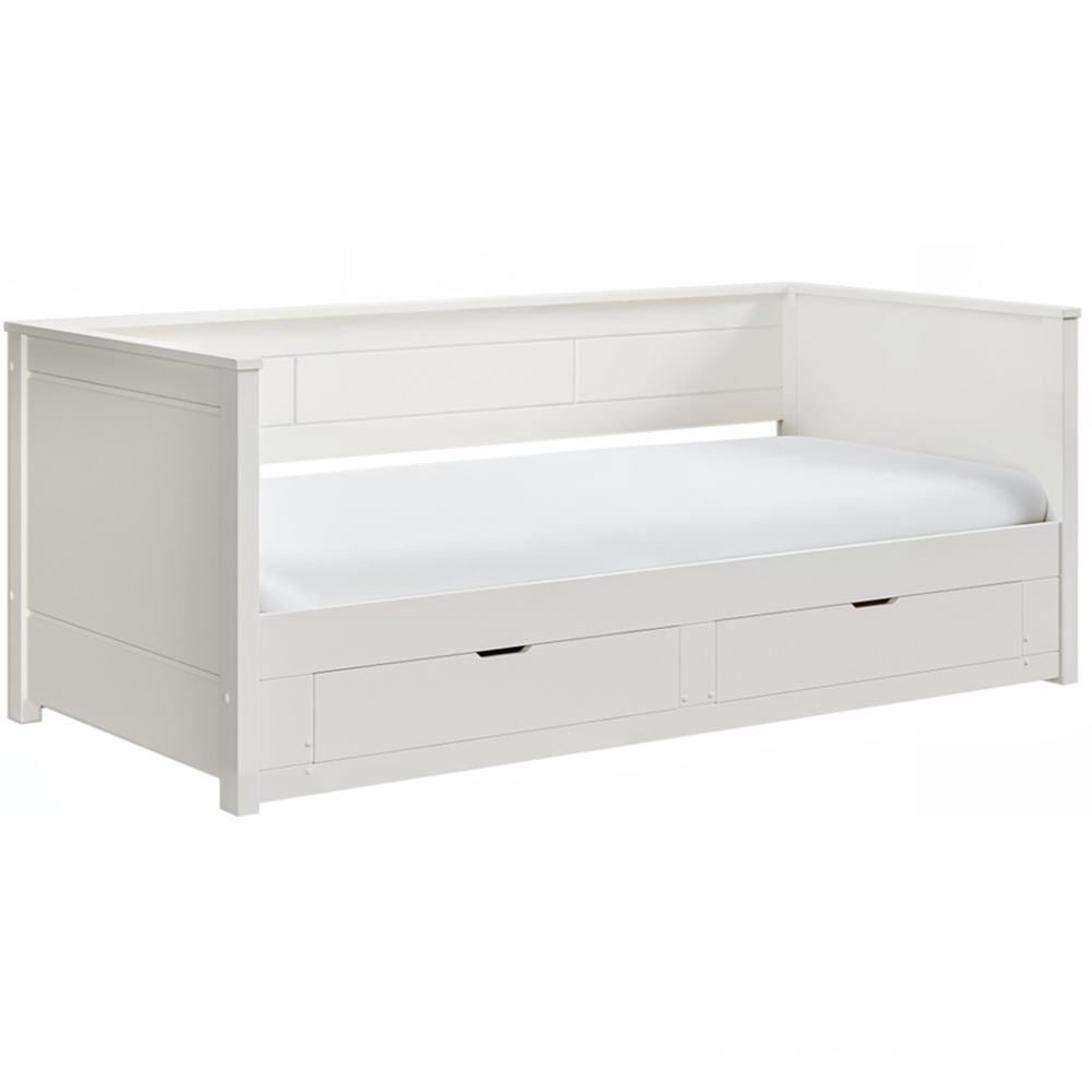 Noomi Iris 2 Drawer White Daybed with Trundle Image 2