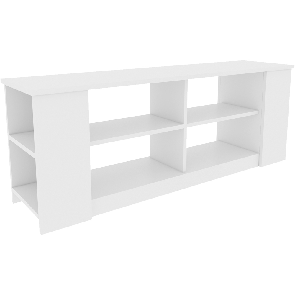 Decorotika Space 8 Shelf White TV Unit Image 3