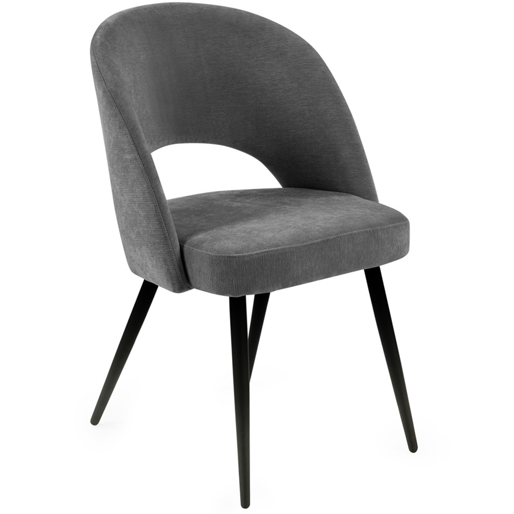 Julian Bowen Ella Set of 2 Onyx Dining Chairs Image 2