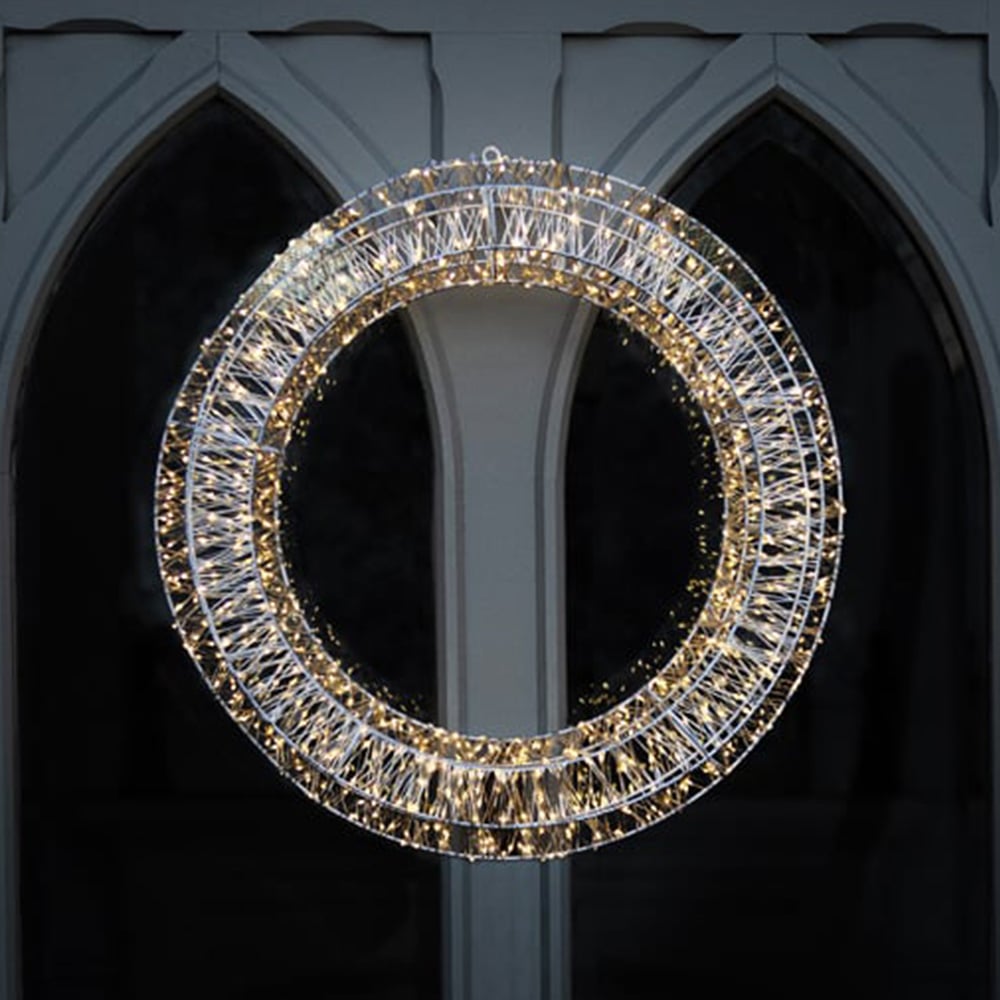 Charles Bentley Light Up Christmas Wreath 50cm Image 2