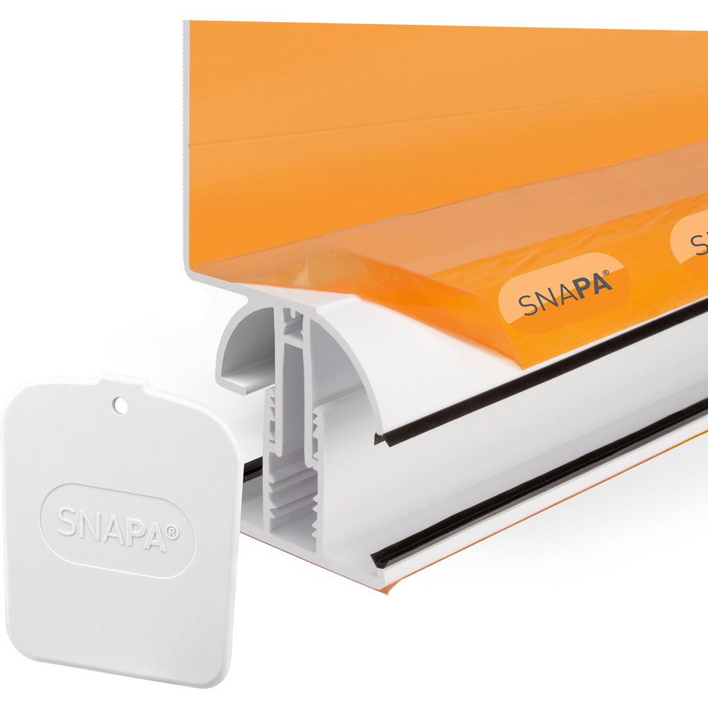 Snapa White Glazing Wall Bar 2m Image 1