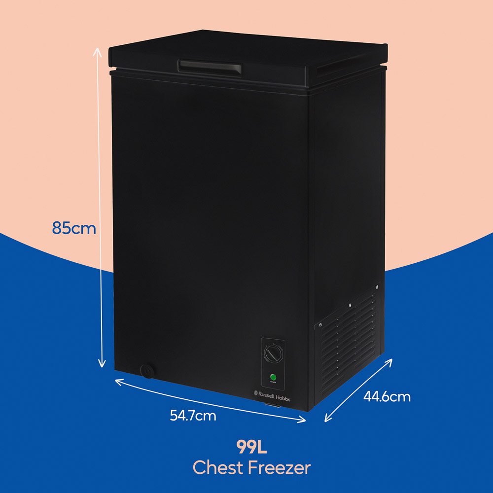 Russell Hobbs, RH99CF0E1B Black 99L Compact Chest Freezer Image 9
