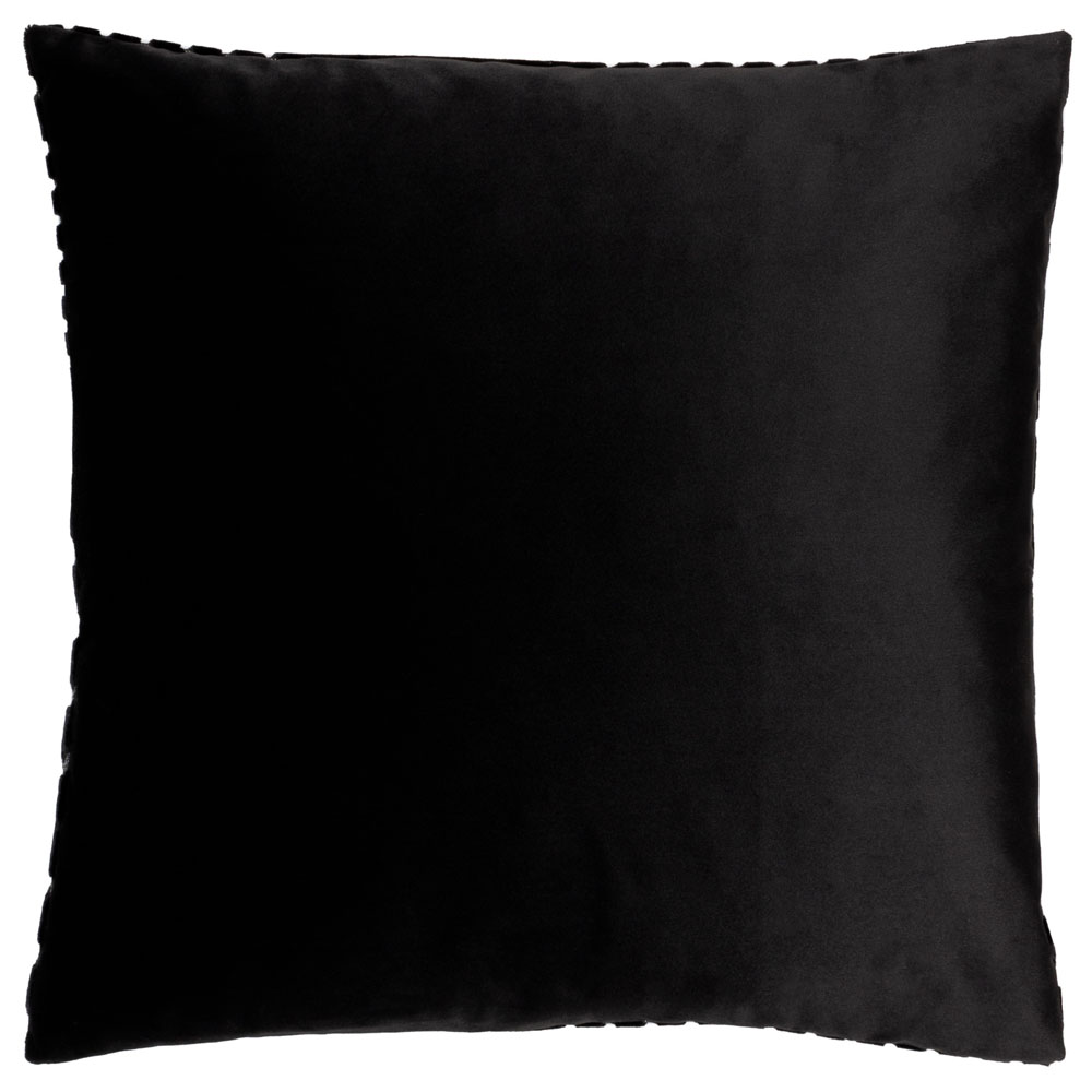 Paoletti Evoke Black Cut Velvet Cushion Image 3