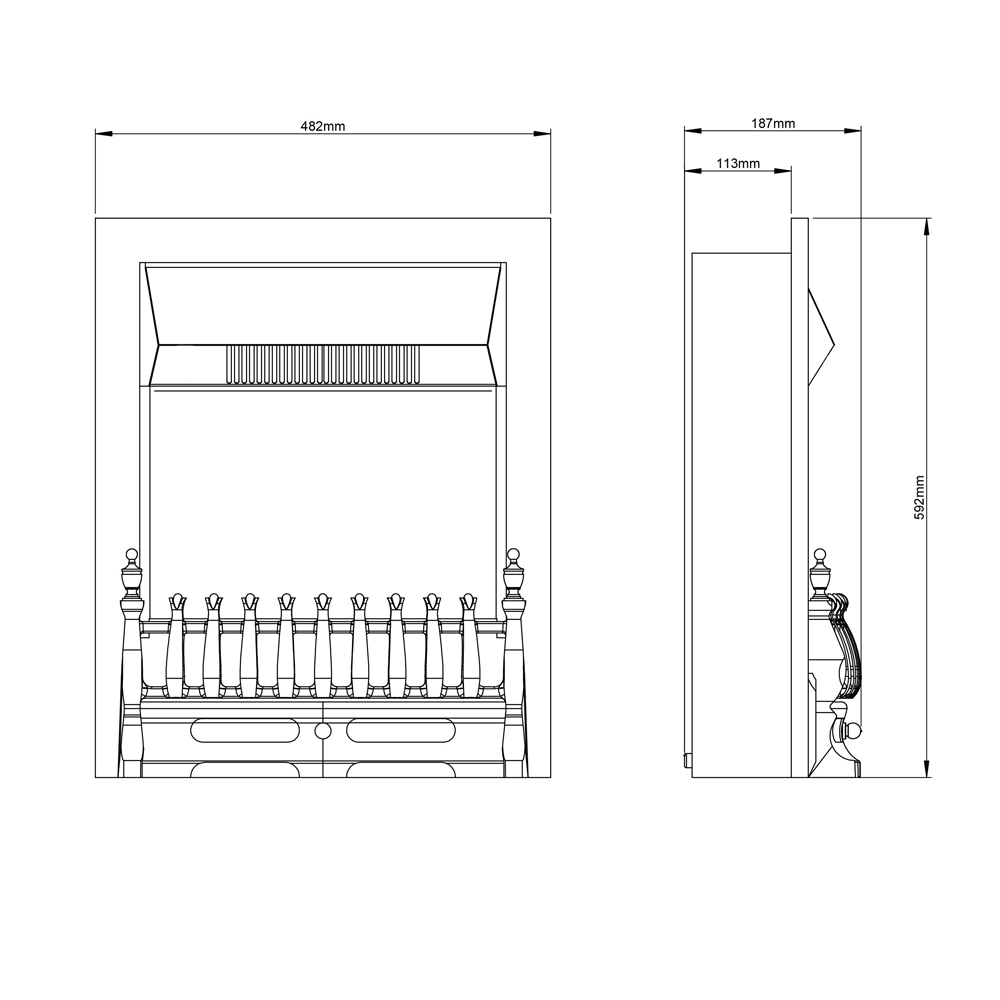 Be Modern Bayden Chrome Electric Fireplace Suite with Remote16 inch Image 7