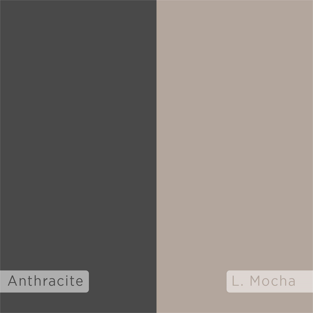 Decortie Multi Mocha Grey and Anthracite Tall Bookcase Image 3