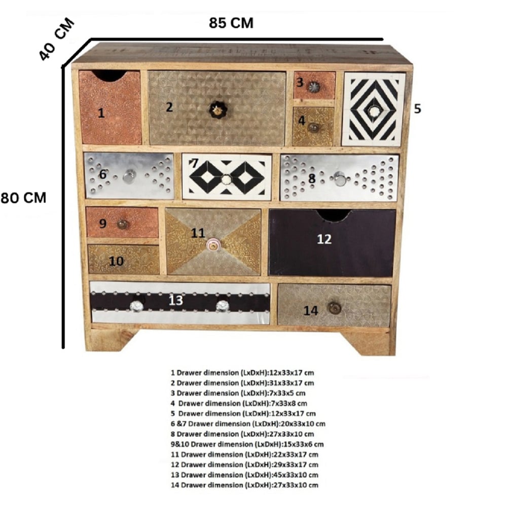 Brooklyn Monaco 14 Drawer Chest of Drawers Image 4