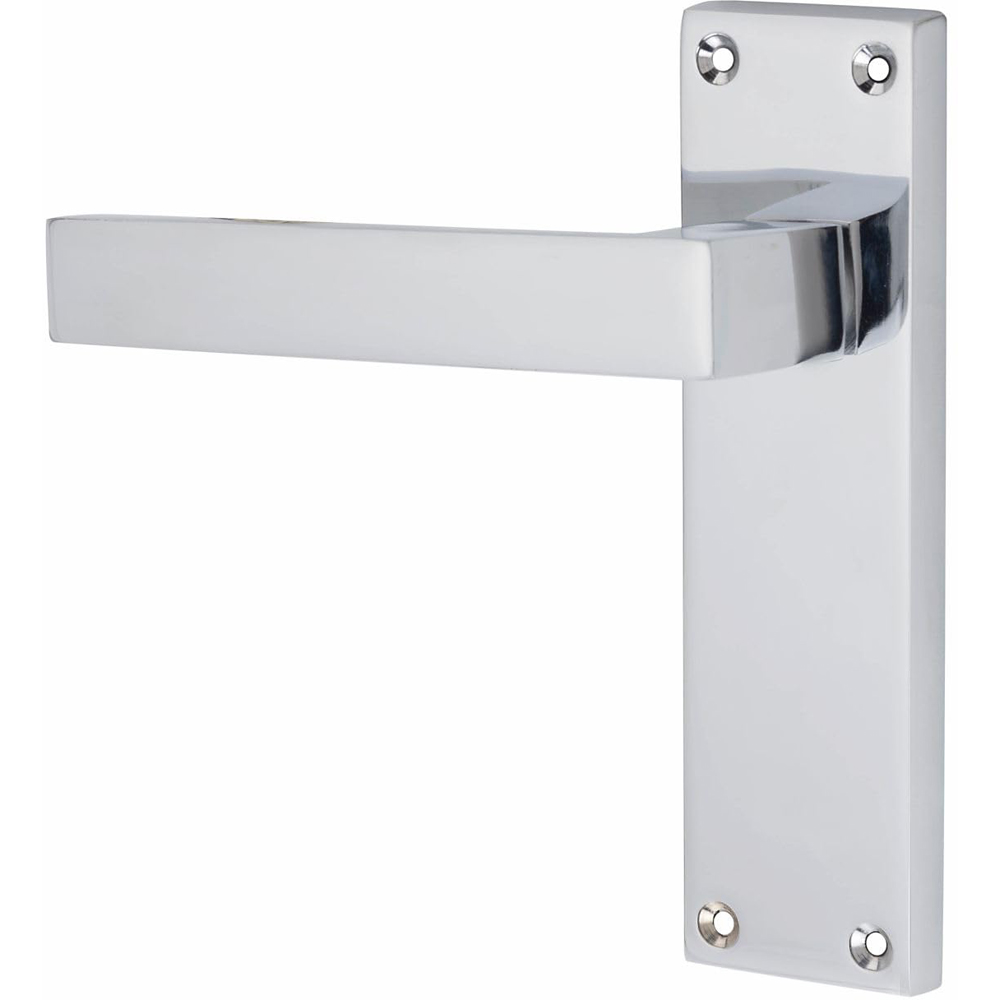 Golden Grace Silver Victorian Straight Delta Latch Door Handle 150 x 40mm Image 3