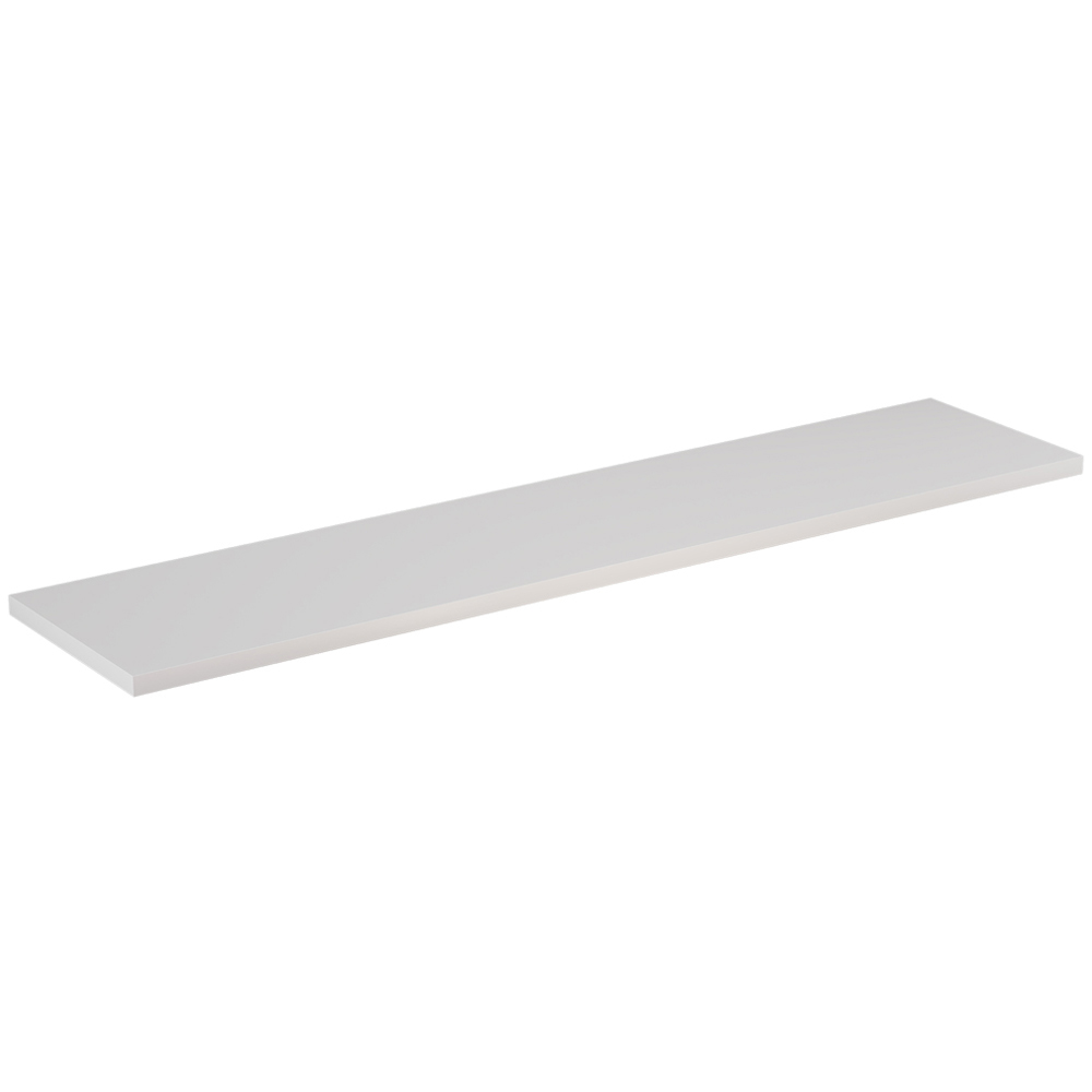 Homebase 90cm Matt White Melamine Floating Shelf 2 Pack Image 3