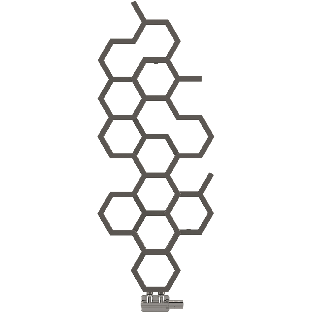Terma Hex 1180 BTU Sparkling Grey Radiator 1220 x 486mm Image 3