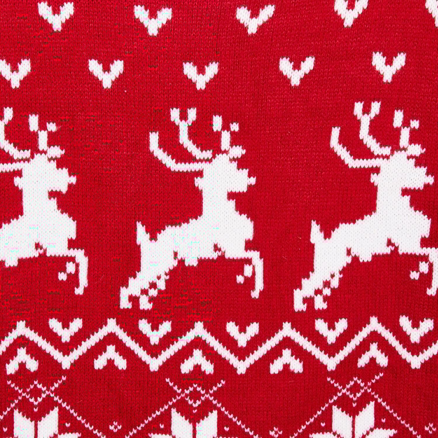 Ladies Fairisle Jumper - Red / 8-10 Image 2