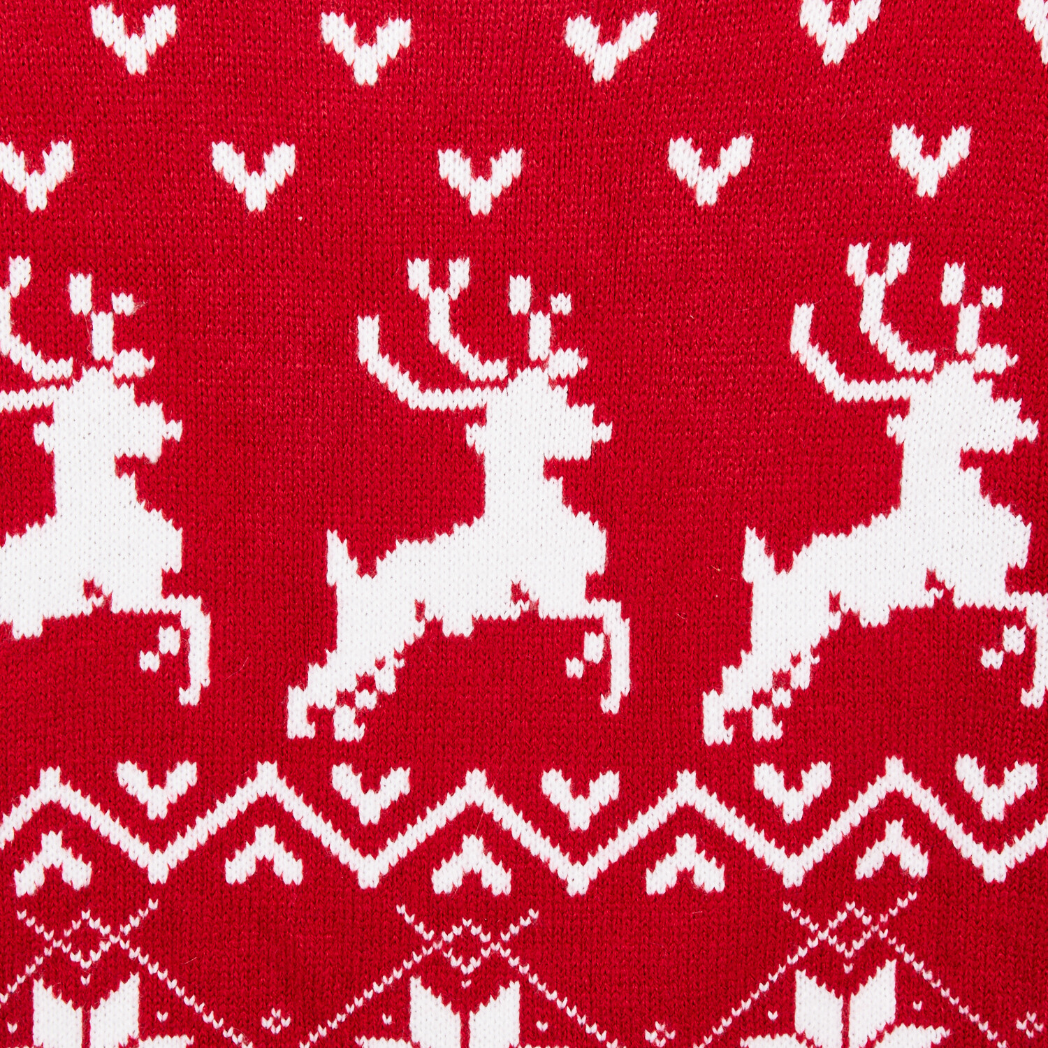 Ladies Fairisle Jumper - Red / 10-12 Image 2