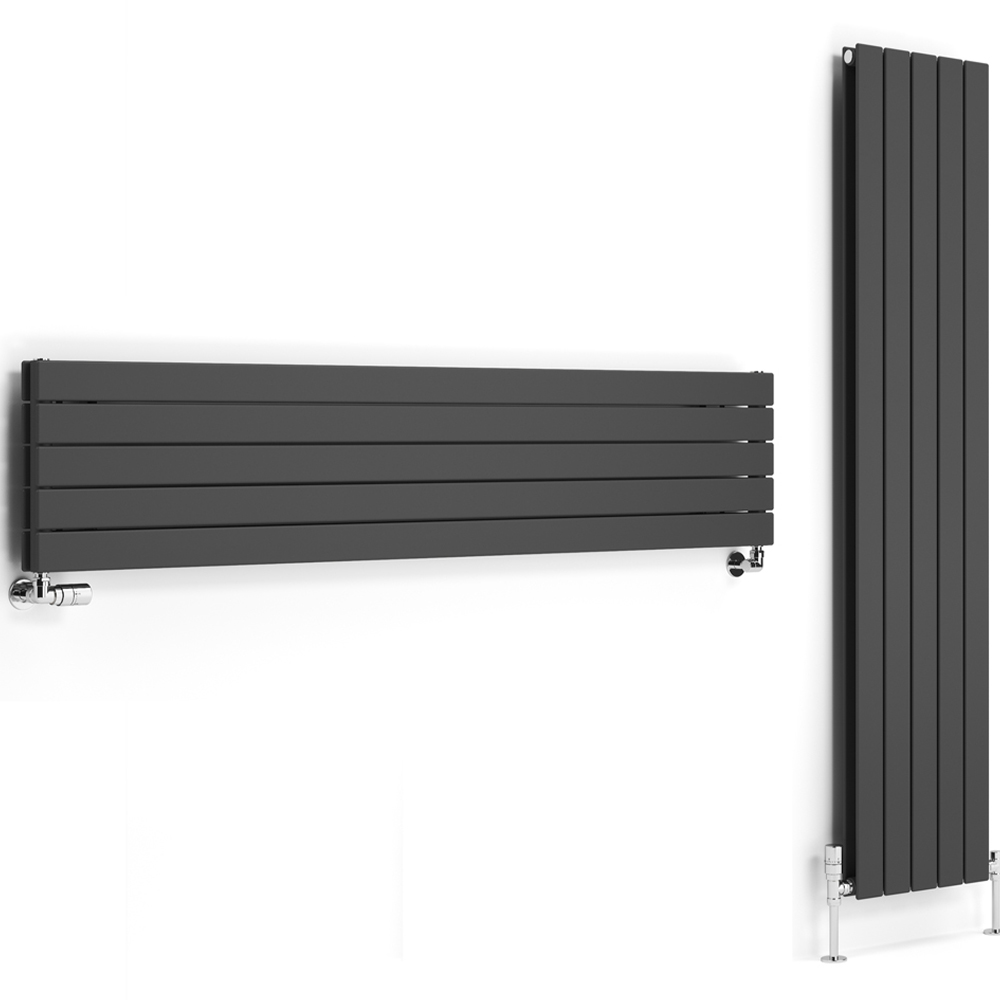 Terma Forte 3471 BTU Metallic Grey Double Panel Radiator 1800 x 366mm Image 3
