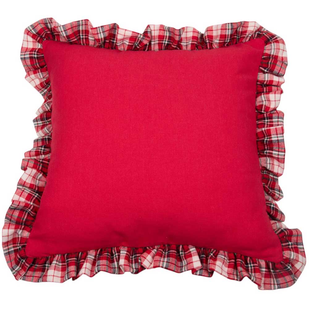 Most Wonderful Time Ruffle Cushion - Red Image 2