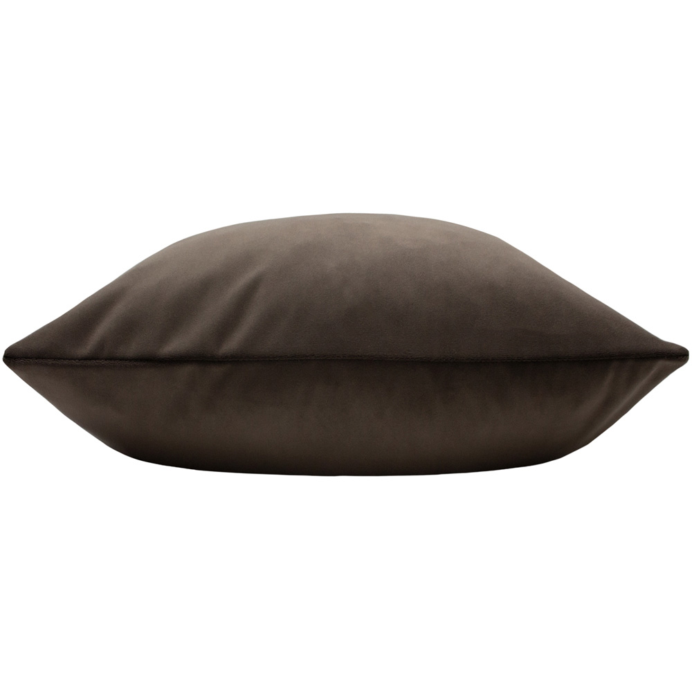 Paoletti Sunningdale Truffle Square Velvet Cushion Image 2