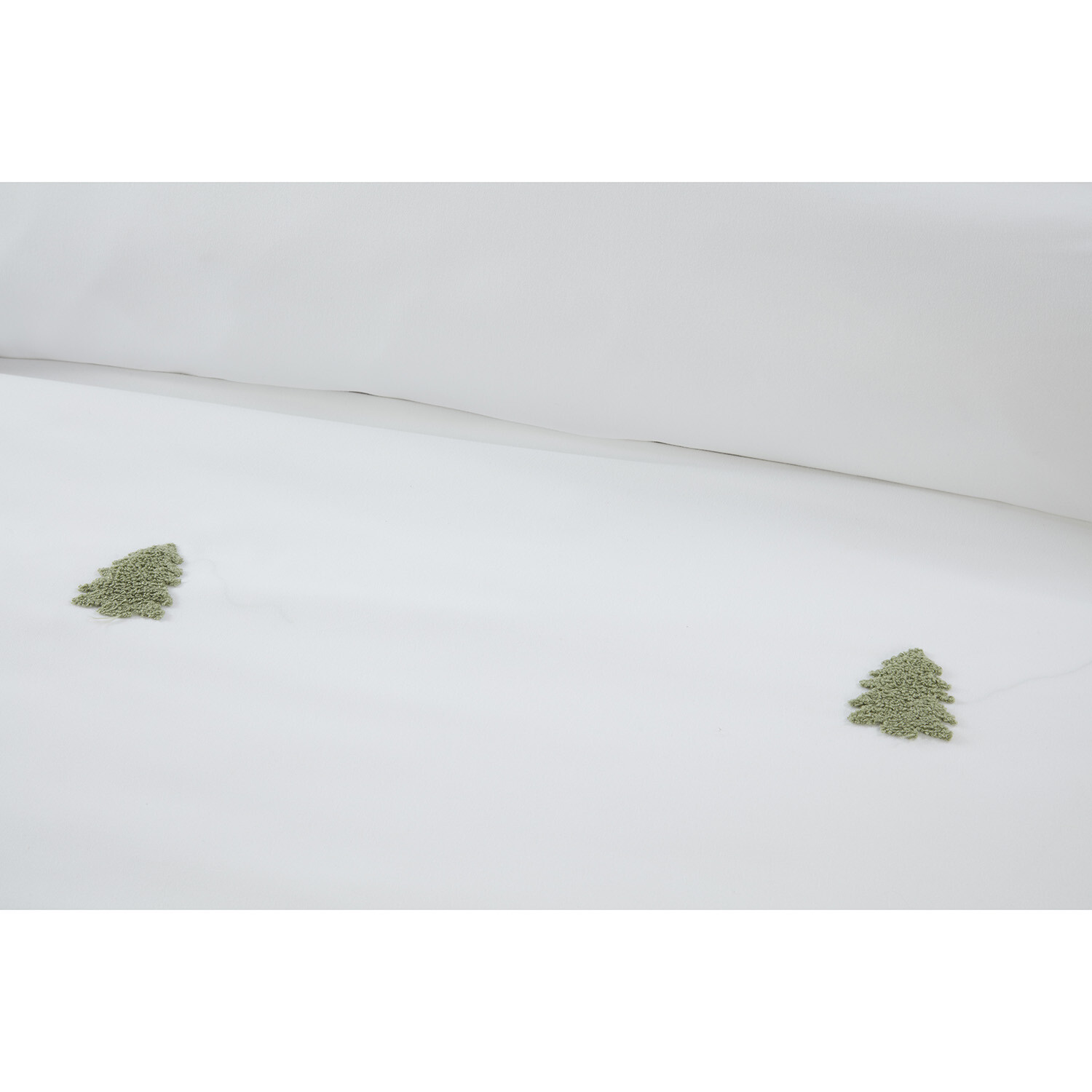 Nordic Trees Duvet Cover and Pillowcase Set - White / Single Image 3