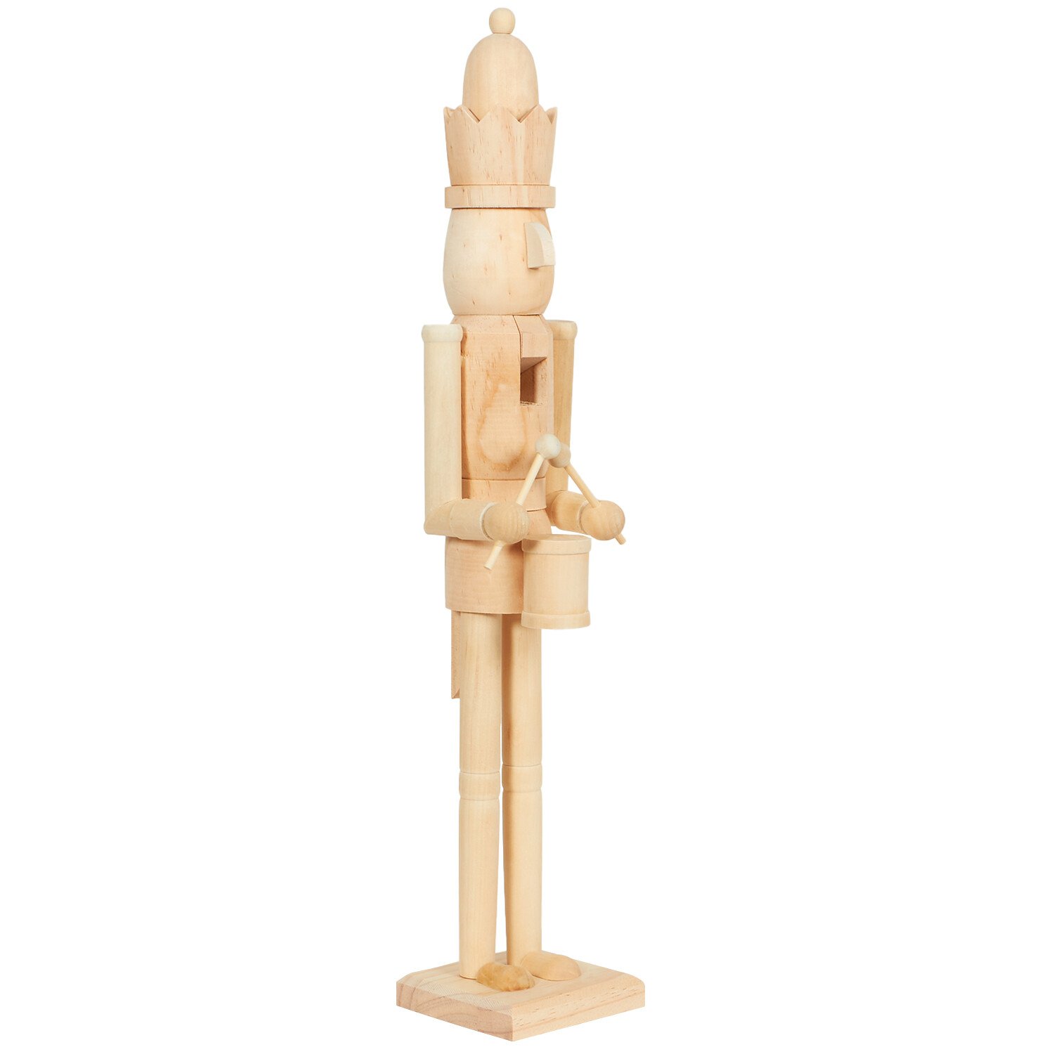 Large Plain Wooden Nutcracker - Wood Image 5